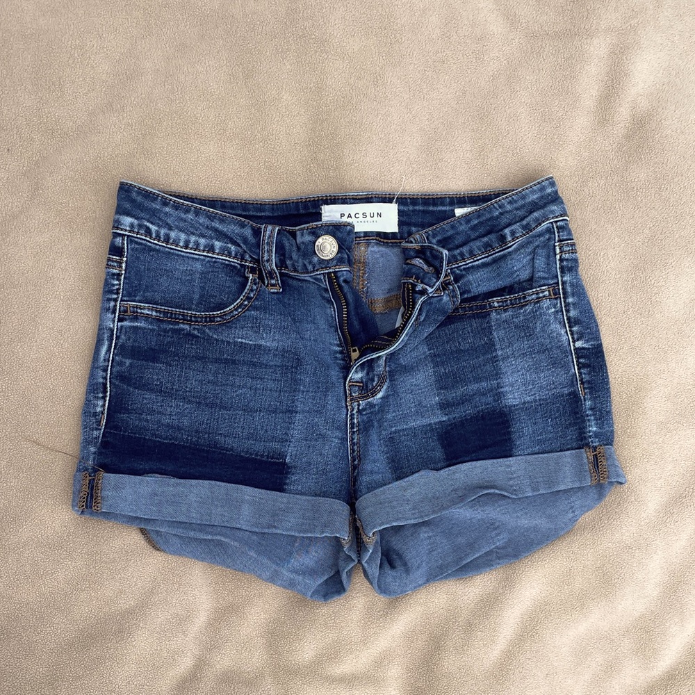 Pacsun patchwork super stretch short mini shorts
